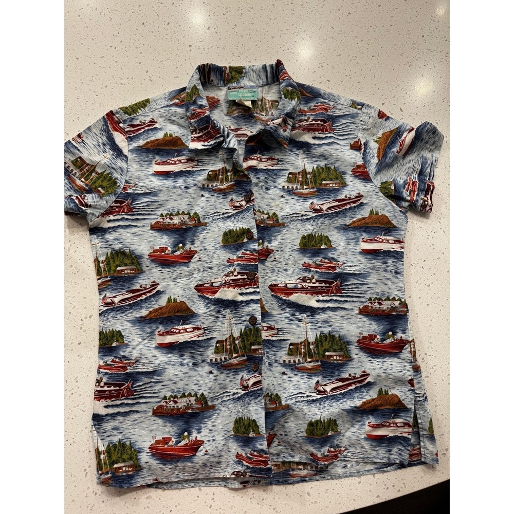 Vtg Reyn Spooner Women's Small Regatta Camp Shrit